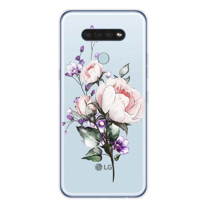 Love Fresh Flowers For LG K92 K52 K62 K22 K71 K61 K51S K41S G8 G8S G8X V35 V50 V40 V50S V60 Q60 Phone Case