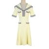 2025 Spring/Summer French Socialite Striped Sailor Collar Slimming Dress