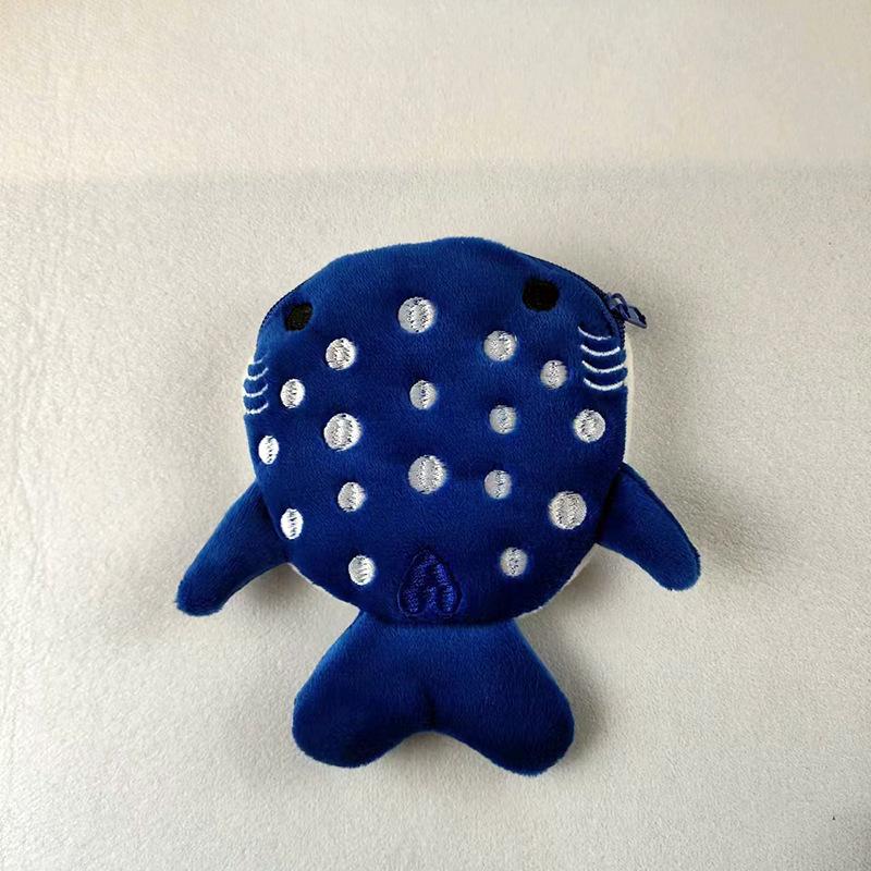 1PC Cartoon children's shark coin purse, plush zipper bag, data cable packaging, accessories, pendants, small gifts