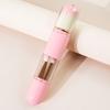6-in-1 Retractable Makeup Brush Set Portable -Shaped Storage Kit with Retractable Blush Brush Hidden Angled Foundation Brush