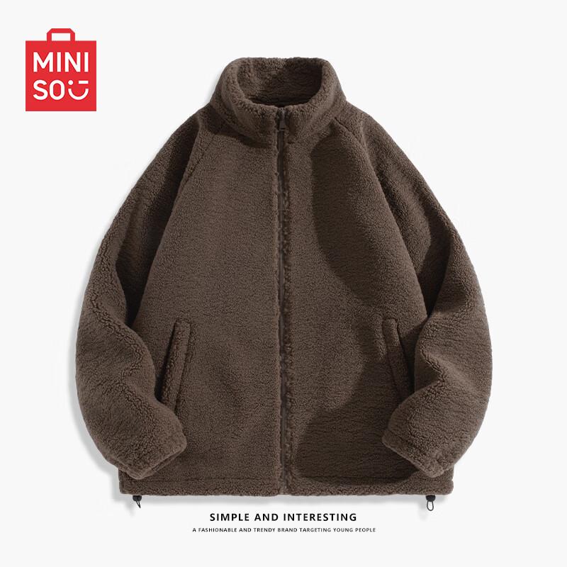 

MINISO Men s Fleece Stand-Collar Padded Jacket 2XL