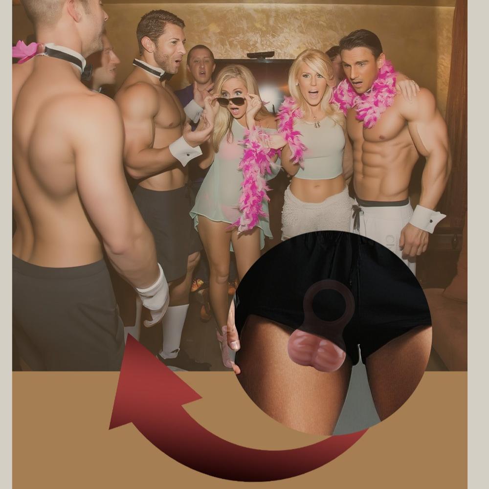 Male Penis Condom Soft Silicone Cock Ring Adult Sex Toys Gay Realistic Cock Ball Artificial Testicles