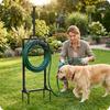 Garden Hose Holder with Spikes Decorative Scrollwork Freestanding Pointed Stakes Yard