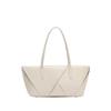 2025 Fashion Minimalist Large-Capacity Tote with Woven Detail, Retro Style, High-End Zipper