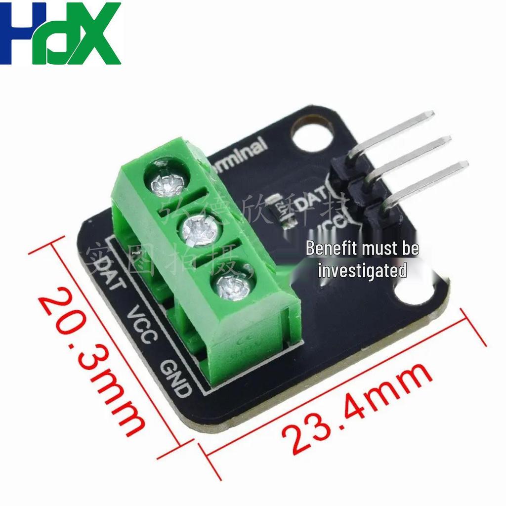 DS18B20 Waterproof Digital Thermometer Probe with Terminal Adapter and Cable