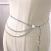 Sun Flower Clothes Decoration Adjustable Aluminum Chain Metal Belts Women Body Chain Waist Chain