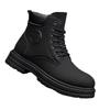 Rhubarb Boots Autumn Leather Martin Boots High-top Outdoor Tooling Casual Trendy Shoes Men