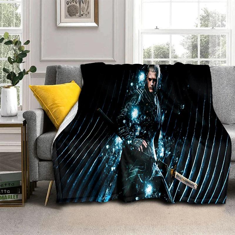 3D DMC Game D-Devil May Cry Gamer Blanket,Soft Throw Blanket for Home Bedroom Bed Sofa Picnic Travel Office Cover Blanket Kids