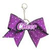 Versatile Glittering Bowknot Keychain Decorative Accessory for Purses Wallets Cheerleader Inspired Key Holder