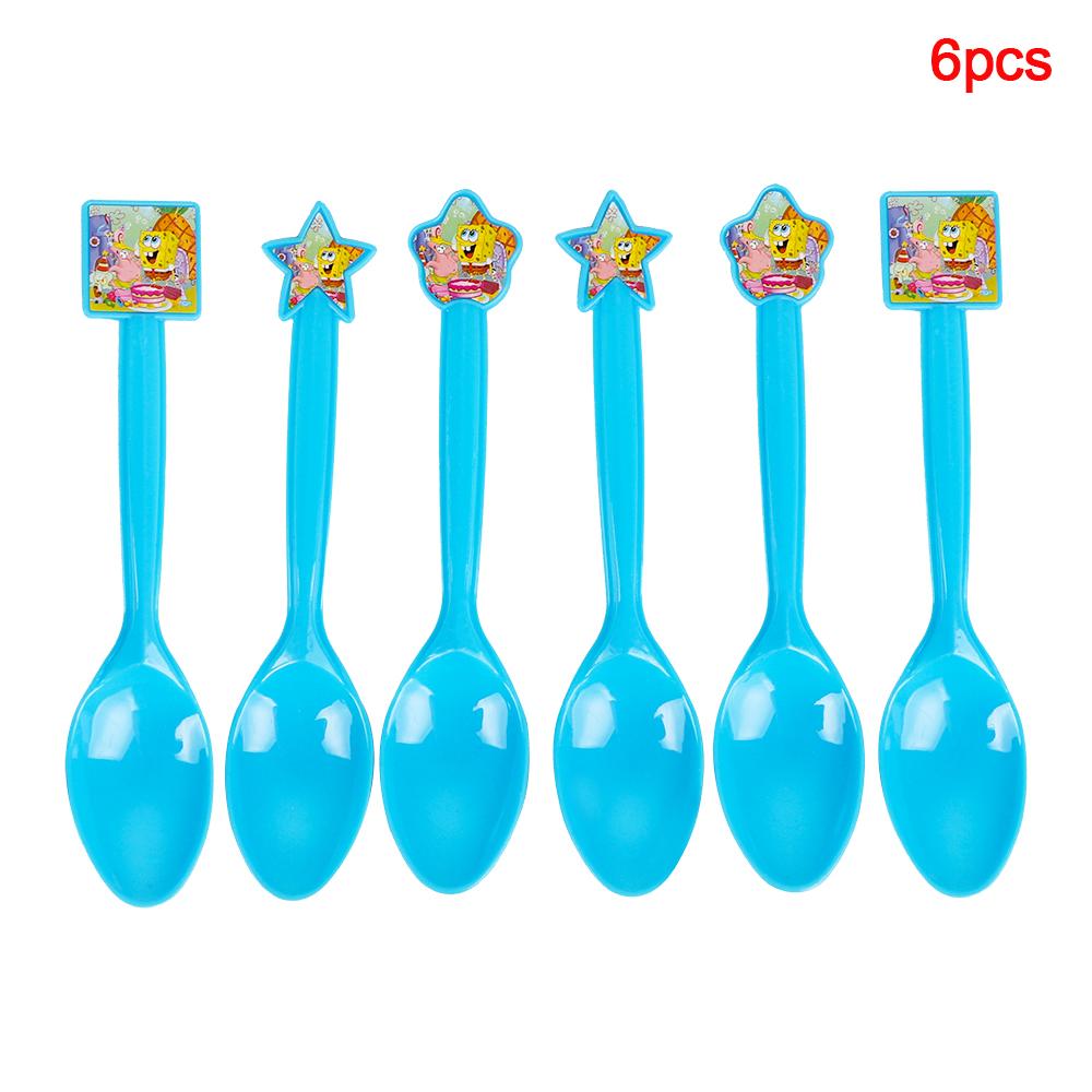 Cartoon SpongeBob Birthday Party Themed Disposable Tableware Balloon Set Party Hat Mask Napkin Horn Banner Backdrop Baby Shower