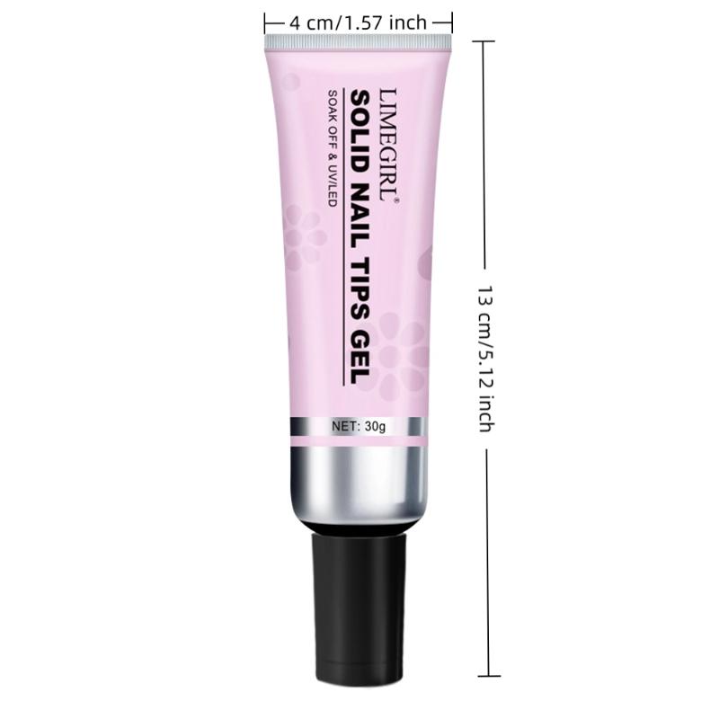 30G Weiche Nagelspitzen Gel Transparentes Patch Gel Für Falsche Nägel Verlängerung Stark Klebendes Röhrchen Spitzenkleber UV Soak Off Salon Maniküre