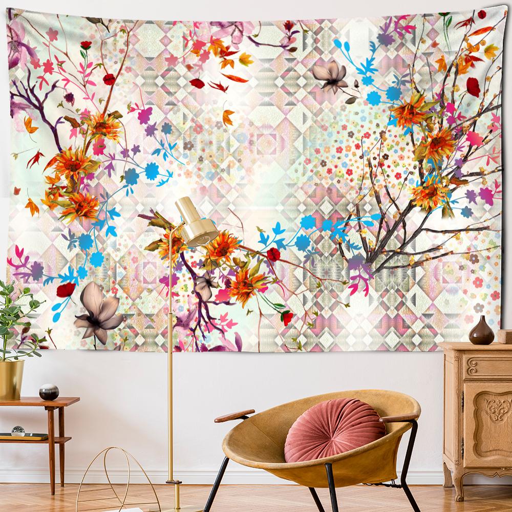 Flower Tapestry Wall Hanging Mandala Bohemian Hippie Witchcraft Art TAPIZ Dormitory Living Room Decor