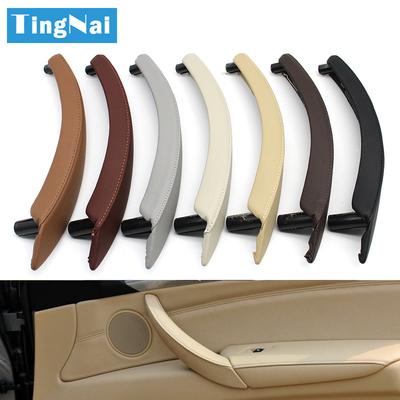 Left Right Interior Passenger Door Pull Handle Leather Outer Cover Replacement For BMW X5 X6 E70 E71 E72