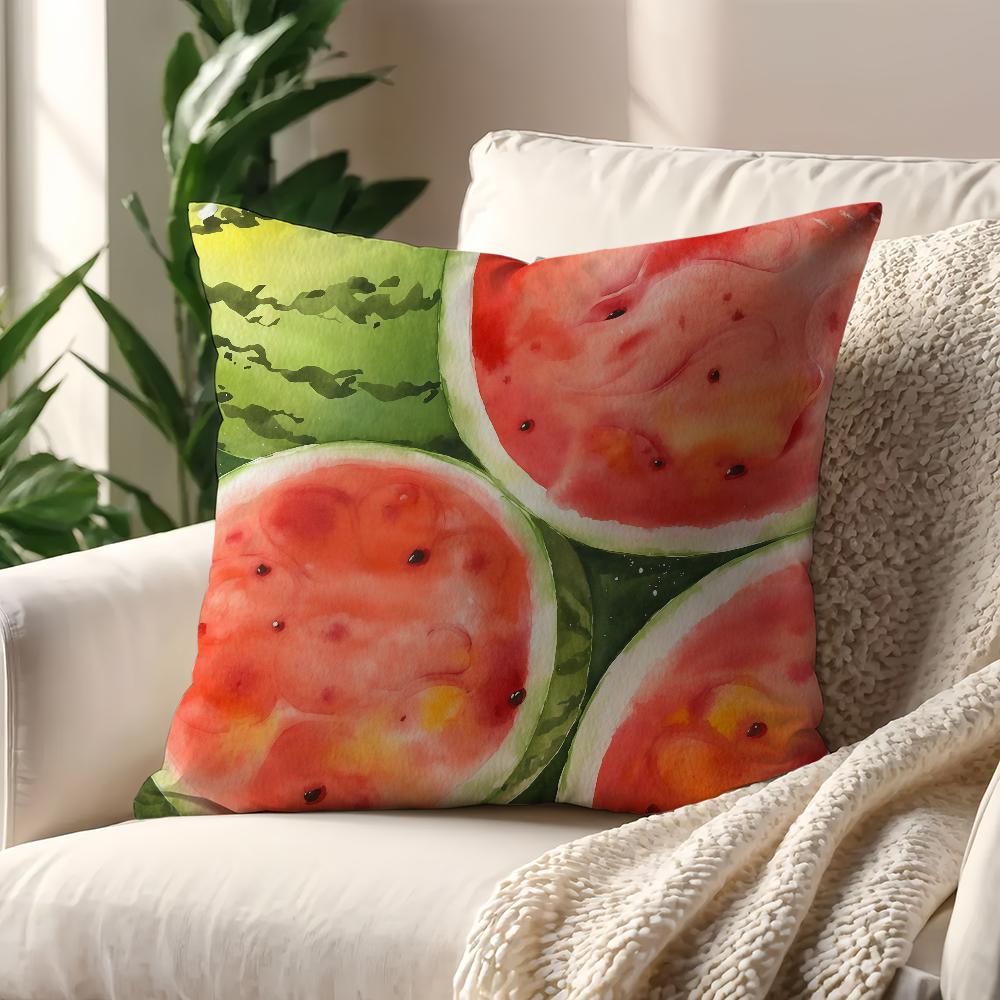 Summer Fruit Watermelon Pattern Cushion Cover For Pillow Printing Sofa Decoration Home Car Room Coffee Office Nordic Simplicity