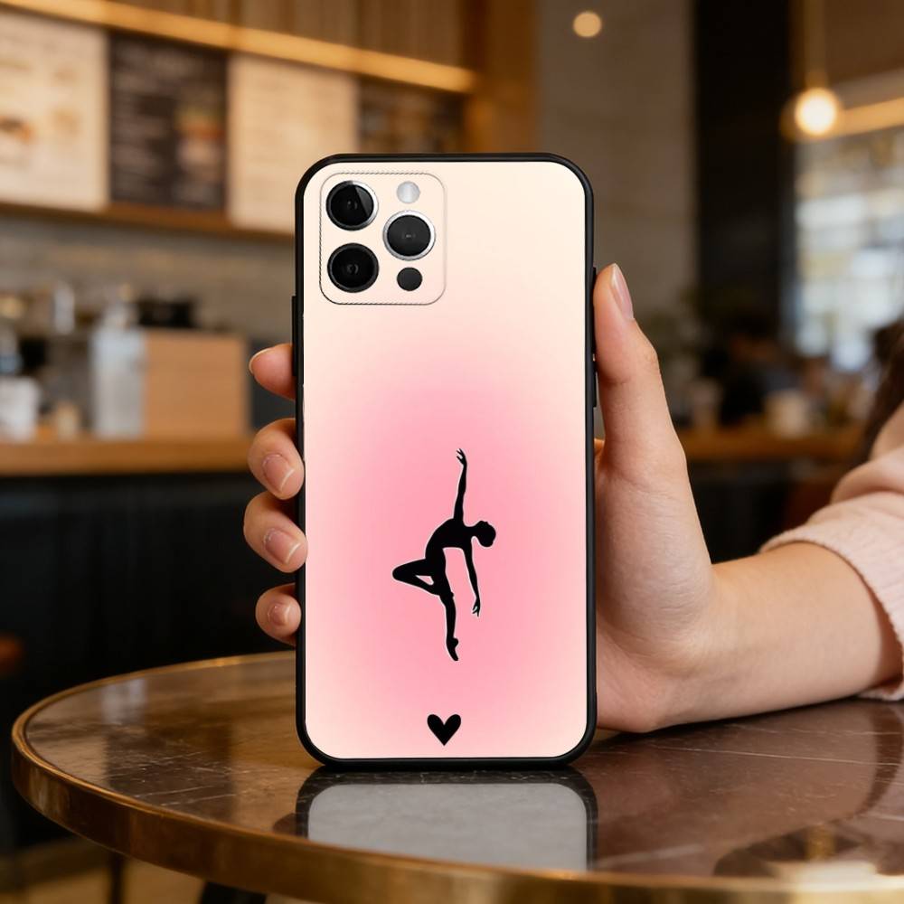 

GYM Girl Gymnastic Soft Silicone Black Cover,Phone Case For iPhone 17,16,15,14,13,12,11 Plus,Pro Max,XS iPhone14ProMax