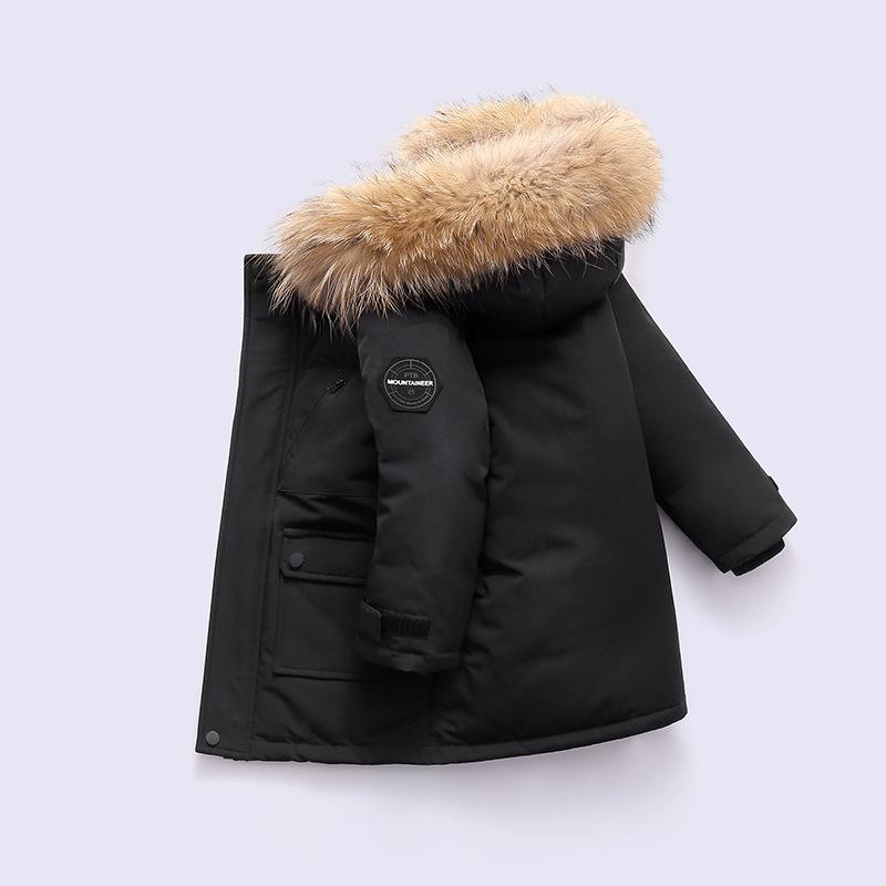 Winter White Duck Down Jacket Boys Parka Thick Warm Baby Outerwear Coat 2-12 Yrs Kids Toddler Girl Clothes Teenage Clothing