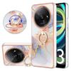 For Xiaomi Redmi A3/Poco C61 4G Case with Ring Kickstand IMD Marble Pattern TPU Back Cover