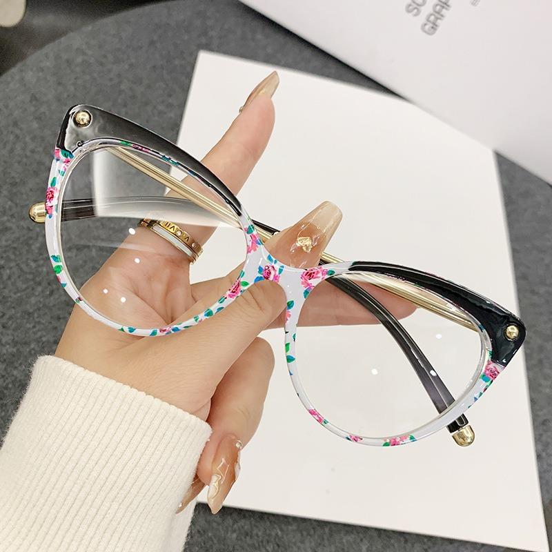 Cat Eye Full-Frame Prescription Glasses for Women with Anti-Blue Light Hand Made Reading Glasses Myopia Eyeglasses