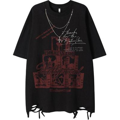 Camiseta Harajuku para mujer, camiseta unisex de gran tamaño con estampado de Jujutsu, camiseta informal genial con dibujos animados, camisetas divertidas de calle