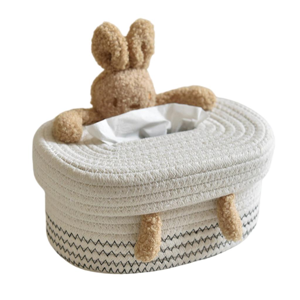 Multi Functional Tissue Dispenser Home Essential Tissue Box with Unique Bear or Rabbit Shape for Modern Decors