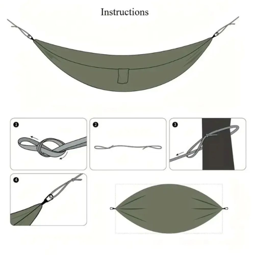 Ultra Light Portable Hammock Nylon Color Matching Hanging Bed  Travel Adventures