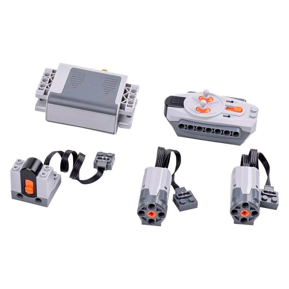 MOC Power Functions Pezzi Blocchi da Costruzione Binario Treno Motore Scatola Batteria Ricevitore Telecomando Infrarossi M-motor per Legoeds