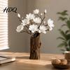 Dried Flower Arrangement Container 3D Printed Tree Stump Ornament Creative Vase Natural Style Unique Holiday Gift for Home Pen Holder Retro