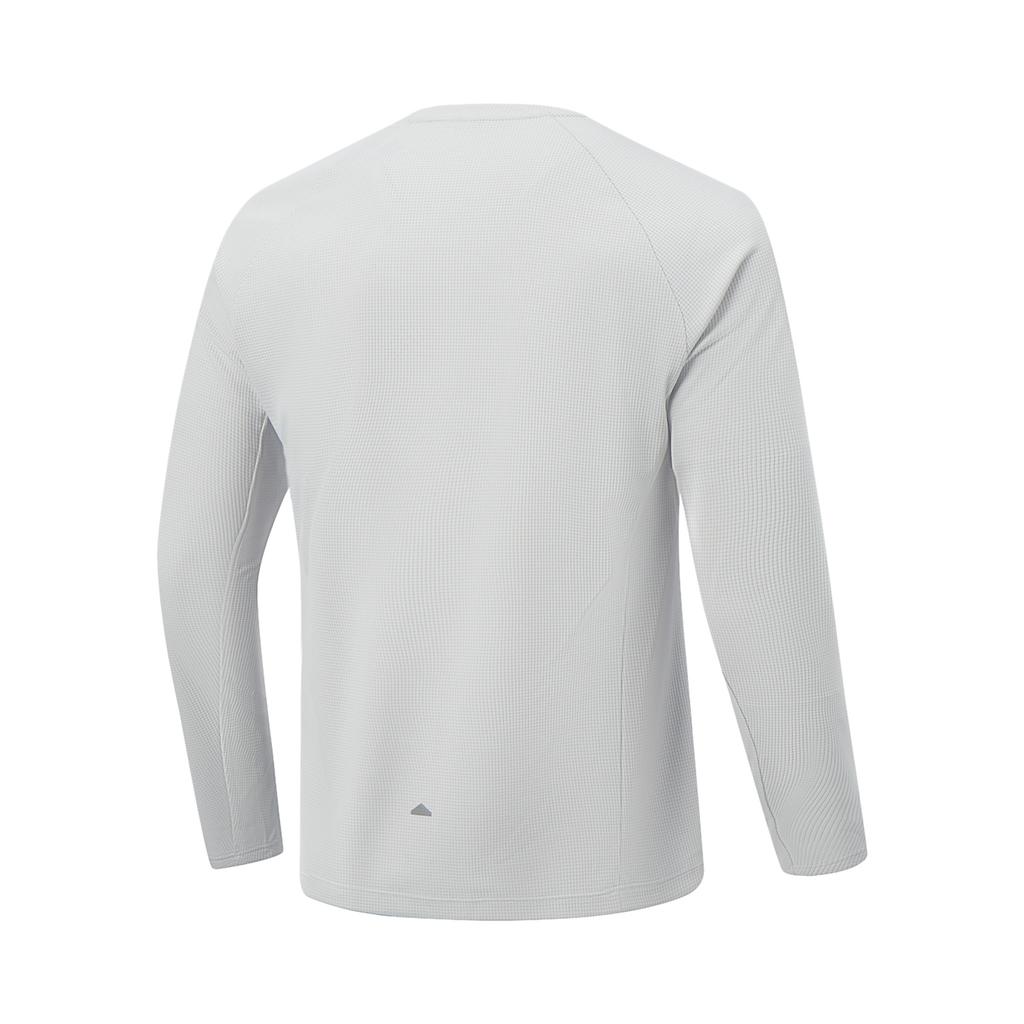 Li-Ning Solid Color Round Neck Breathable Long Sleeve T-Shirt Men tops ATLW017-4