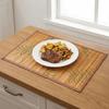 Table Decoration Foldable Bamboo Placemat Vintage Non-Slip Teacup Mat Creative Simple Tableware Pad Kitchen Use