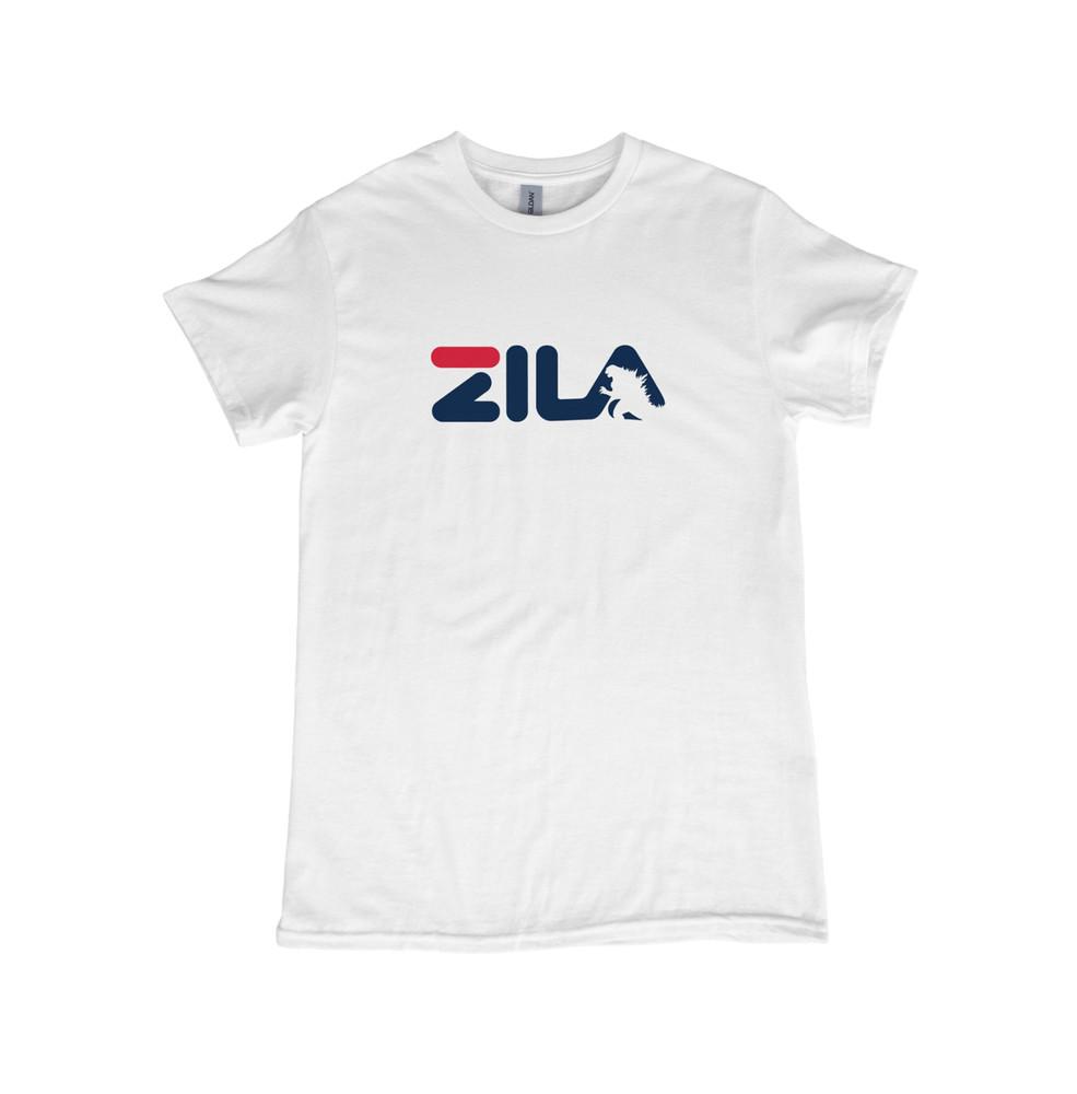 

ZILA Tshirt Funny Parody Top Outdoor Sports Clothing Godzilla Tee 139 S