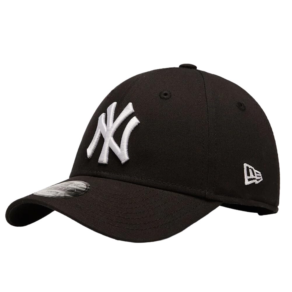 New Era 9FORTY YOUTH Baseball Cap Choose from Yankees or (Youth, Black/White) - Dodgers.