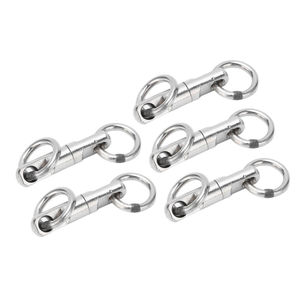 10PCS Column Fishing Ring Swivel 360 Degree Rotation Fishing Swivels  Saltwater Fishing
