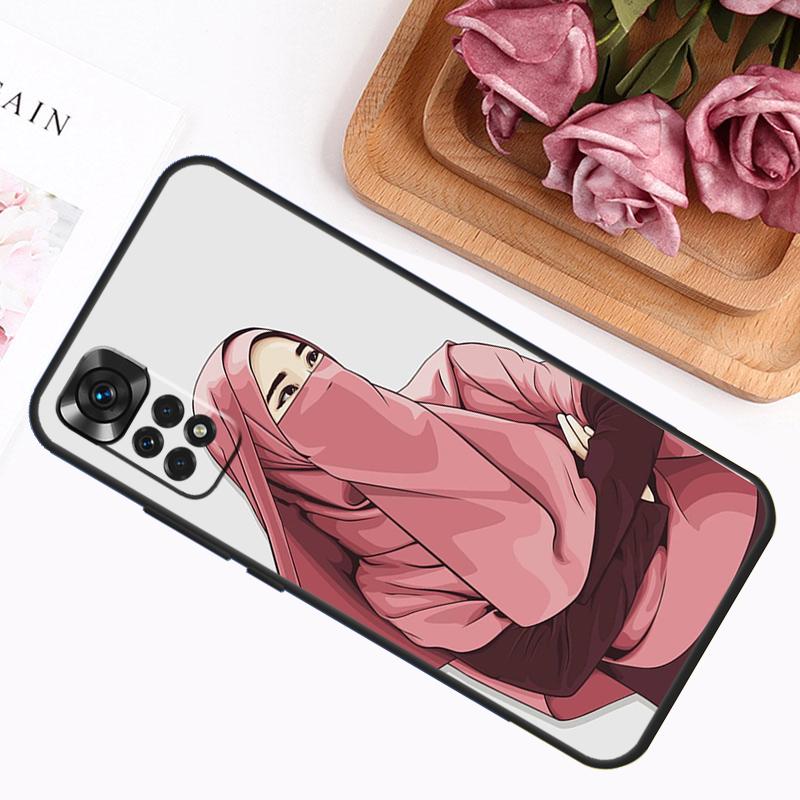 Muslim Arabic Hijab Girl Case For Xiaomi Redmi Note 14 13 12 11 9 10 Pro 9S 10S 11S 12S Redmi 14C 13C 12C 10C Cover