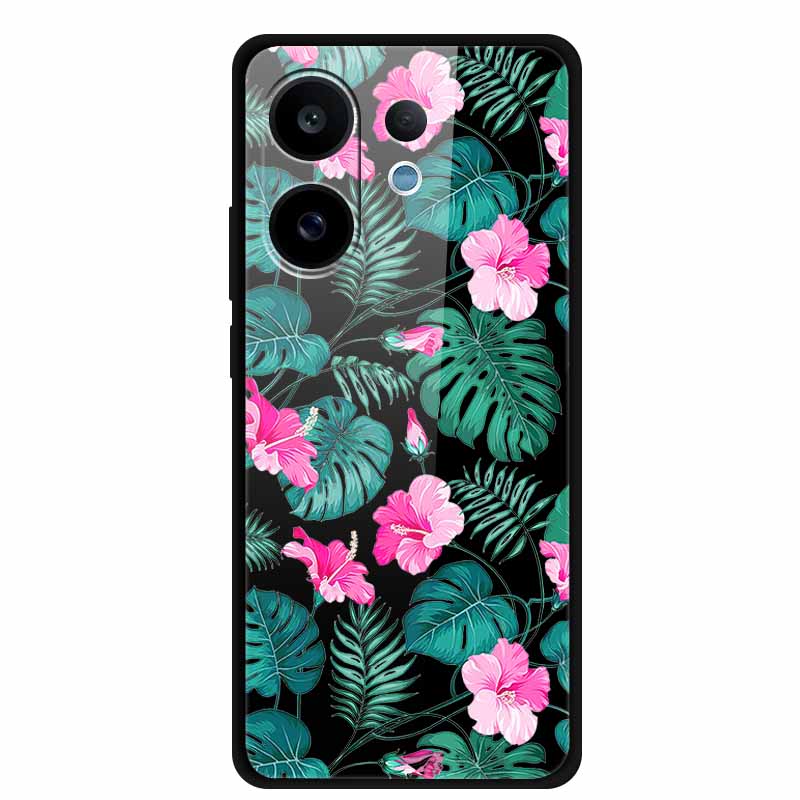 Tempered Glass Case For Vivo V60 2025 Phone Case 6.77" Cartoon Cats Hard Back Cover Soft Bumper For Vivo V60 5G Case V 60 Fundas