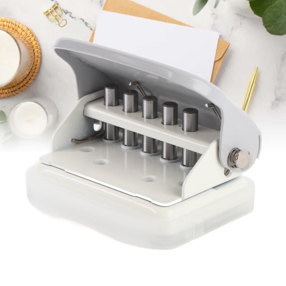 5.5mm Hole Diameter 5 Hole Paper Puncher Metal Binding Hole Puncher Mini Hole Puncher for Home
