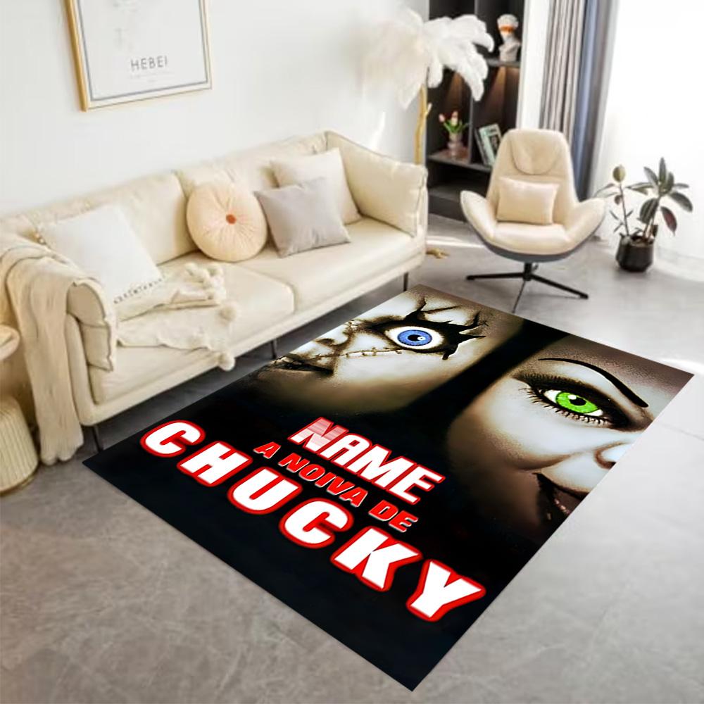 Chucky's Bride: Horror Romance Personalized Text Floor Mat Perfect for Study Room Living Rooms Balcony Foyer Anti-slip Rug Decorate Offices