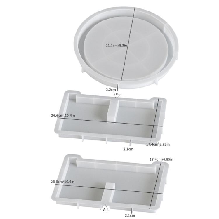 Flexible Silicone Round Plate Tray With Sturdy Feature Designs Craft Supplies for Household Use and Special Occasions