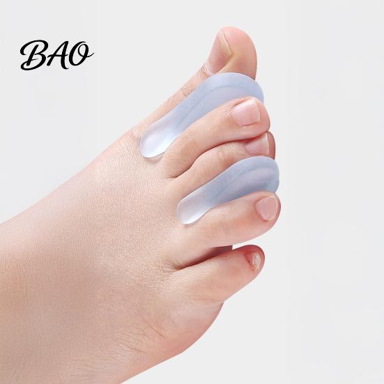 Comfortable Toe Separator 2PCS Gel Separator, Soft Flared Spreader Straightener, Ultra-Thin Non-Slip A-shaped Bunion Corrector, for Overlapping