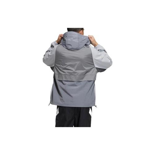 adidas Men's Multi-Pocket Zipper Hoodie Sports Jacket, Light Silver