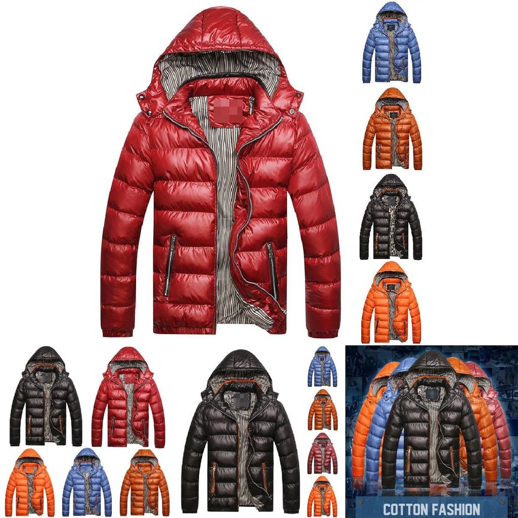 Luxurious Men's Winter Warm Hooded Thick Padded Jacket For Ultimate Comfort