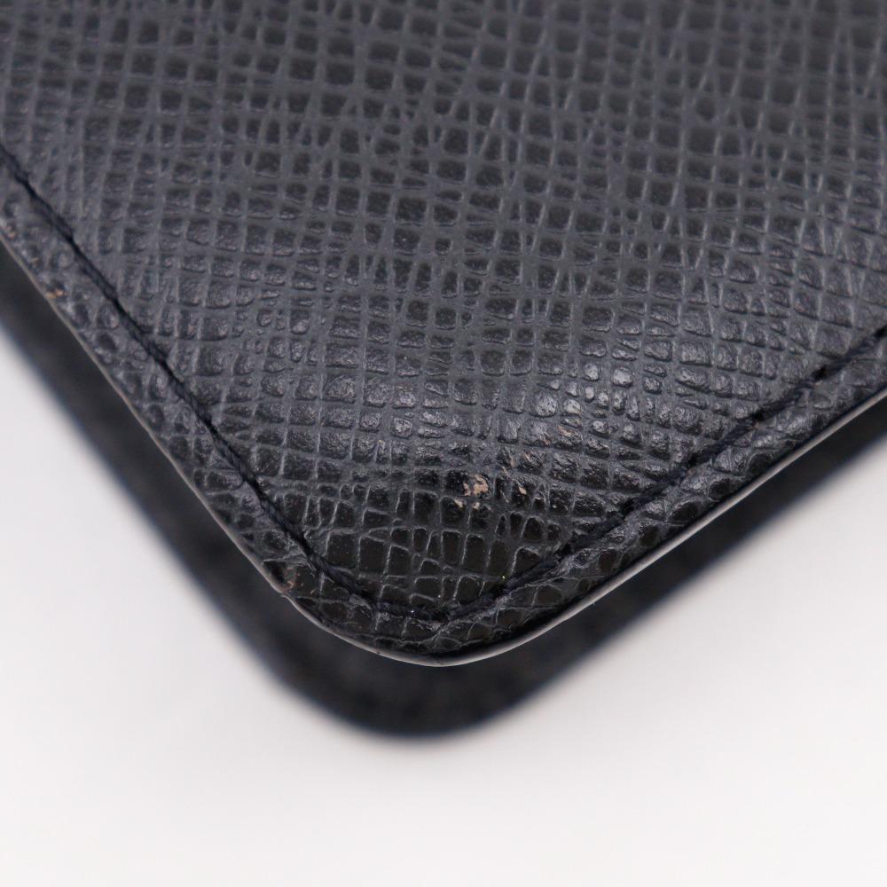 LOUIS VUITTON Selenga Business Bag M30782 Aldoise black Taiga mens Used