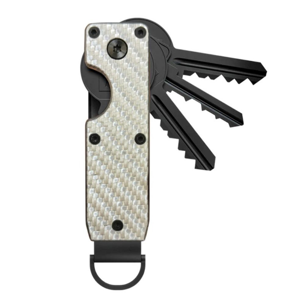 Innovative Metal Key Chain Holds 2-6 Keys Car Key Holder Portable Metal Key Organizer Men