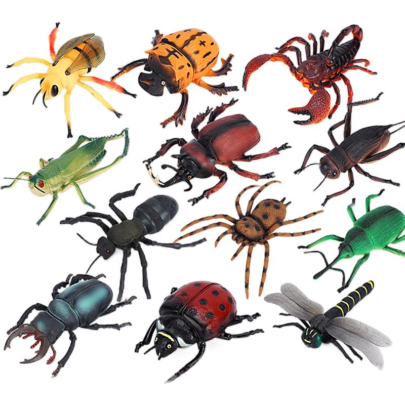 17Cm Realistic Insect Animal Model Toys Ant Spider Scorpion Beetle Dragonfly Simulation Figures For Kid Educational Learning Toy