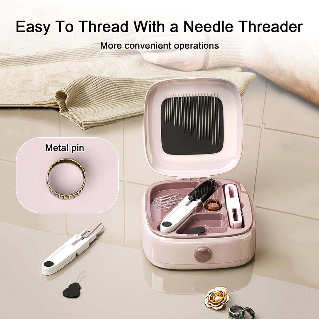Sewing Box Magnetic Needle Thread Case Beginner Sewing Kit For Adults Student Beginners Enthusiasts Repair DIY Craft Travel Home