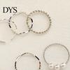 Knuckle Rings 5Pcs Finger Wavy Japan Korean Style Faux Pearls Jewelry Electroplating Stackable Set for Wedding Party Banquet Prom Women