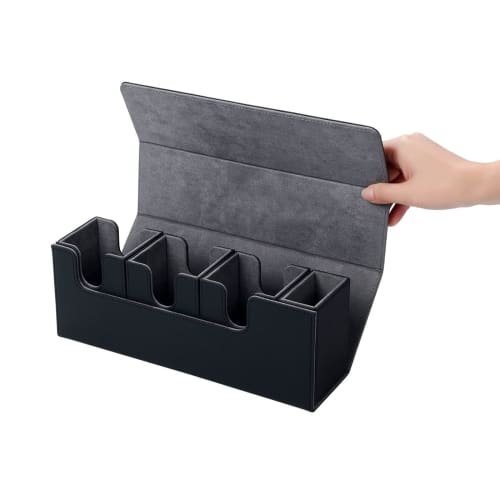 Trading Card Heaven Deck Case, 3-Divider Card Case, Stores Trading Cards in Sleeves, Holds 300 Cards, and Includes Dice Storage