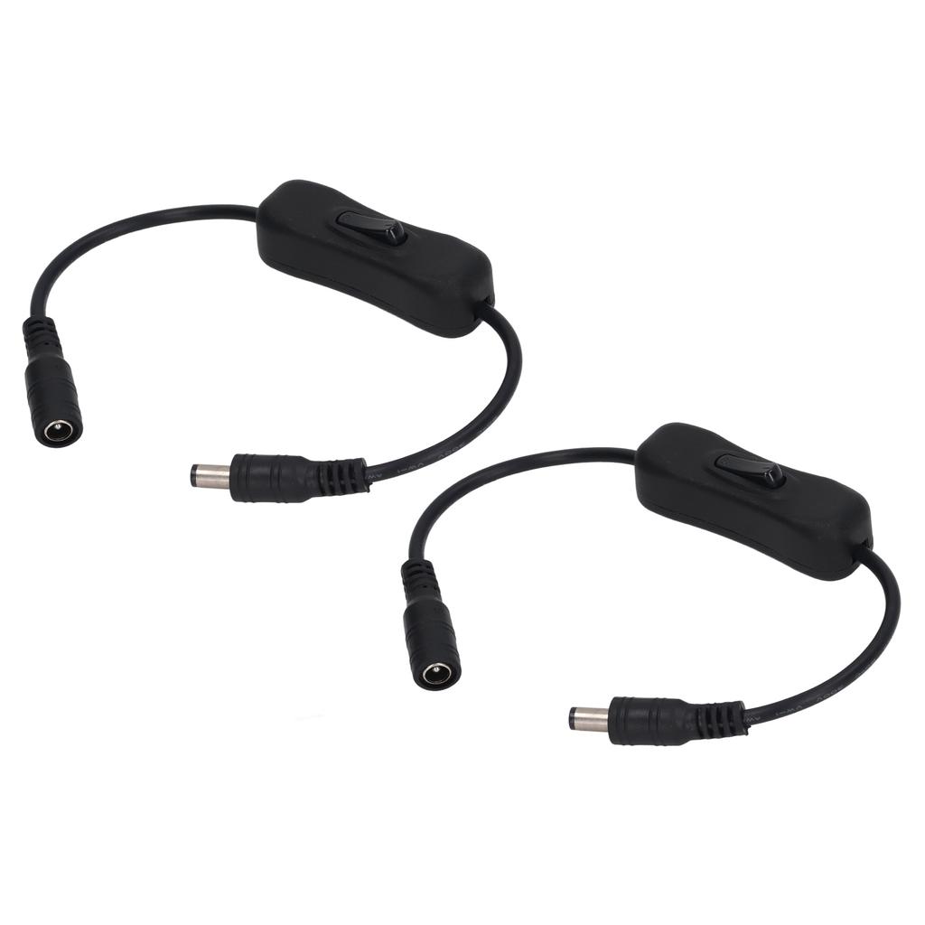 2 buc Cablu DC de alimentare în linie 11,5 in lungime DC 12V Funcție de comutator Cablu DC tată mamă pentru bandă LED