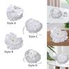 Bridal Ring Holder Cushion Heart Shaped Bearer Box Romantic Pillow with Ribbon for