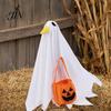Halloween Party Decor Goose Outfit, Ghost Porch Clothes with Pumpkin Bag for 23" Durable Decoration Statue, Accessory Outdoor Patio Lawn Yard