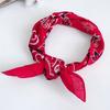 Fashion Woman 70x70cm Bandana Hairband with Punk Style Cashew Flower Pattern